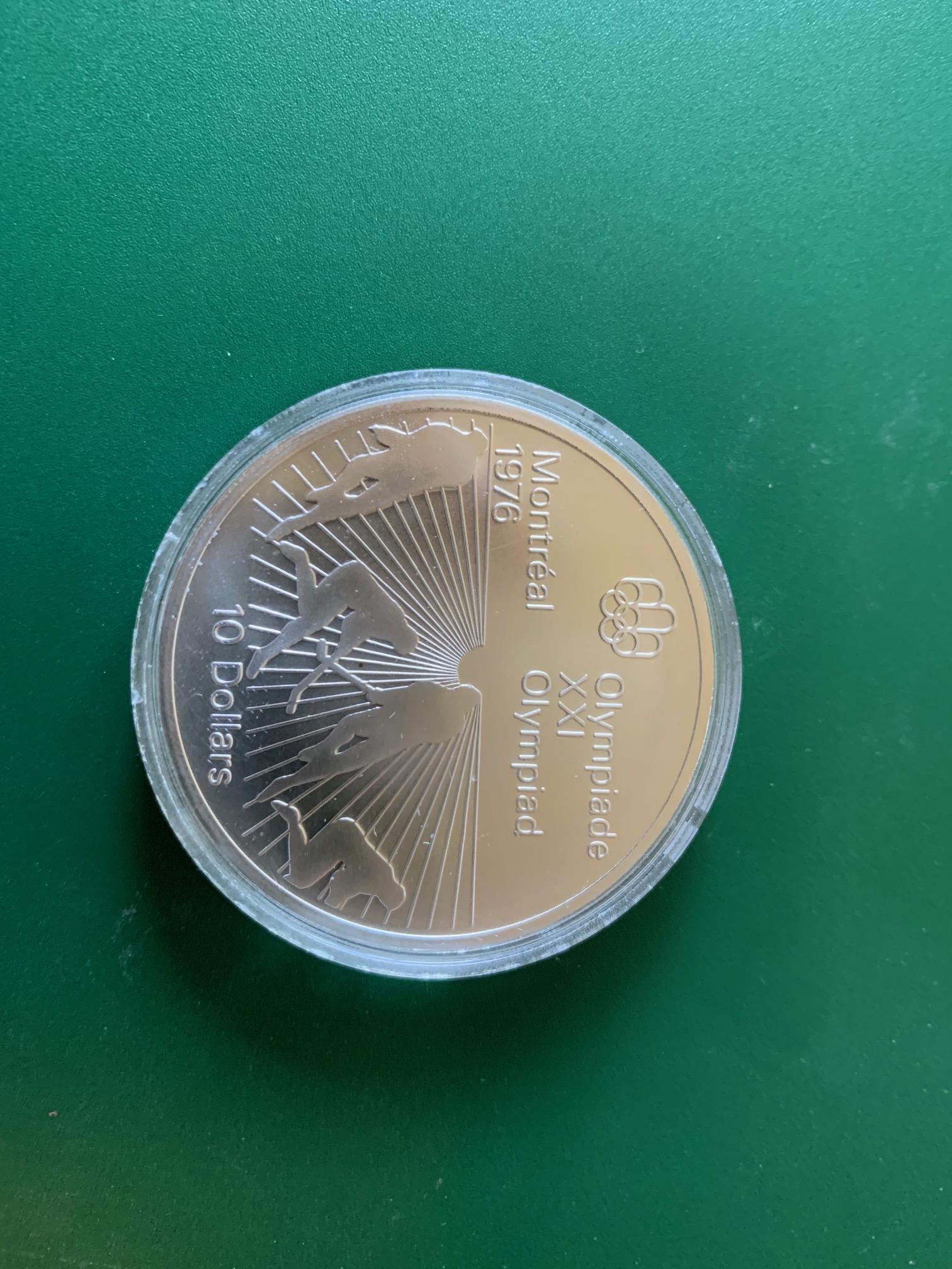 1976 Canada 10 Dollar Silver Montreal Olympics BU type - Field H